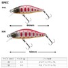 Daiwa 44S Silver Creek Minnow Lure, Chart Head, Black Sabi
