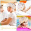 Waterproof Shower Caps, 3 Pcs Plastic Reusable Shower Caps Elastic