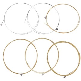 TUOREN 5 Sets of 6 String Guitar Strings Replacement Steel Guitar Strings for Acoustic Guitar Gold Ball End