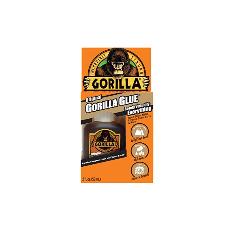 Gorilla Pegamento original Gorilla Pegamento de poliuretano impermeable, botella de