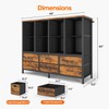 HAUOMS 8-Cube Storage Bookshelf with 6 Fabric Drawers, DIY Cube