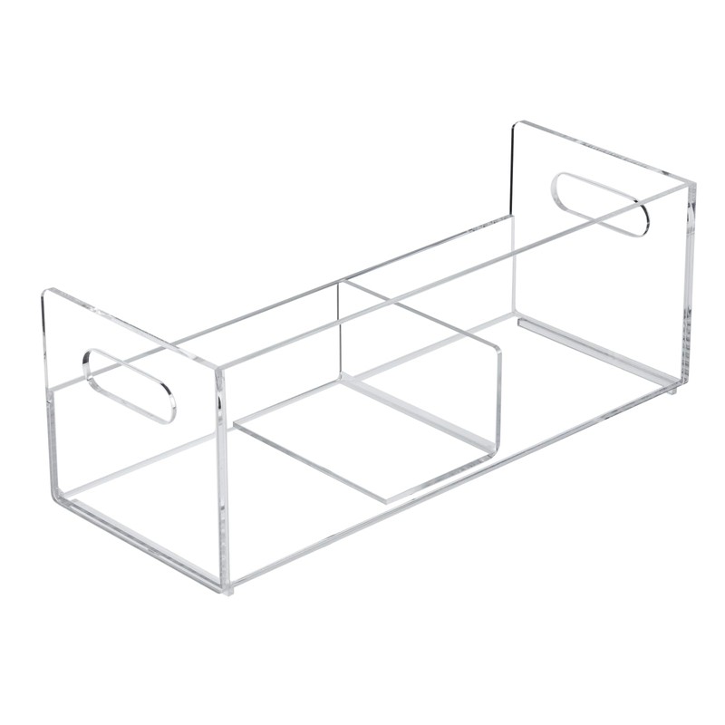 MyGift Modern Premium Clear Acrylic Stackable CD Holder Rack with