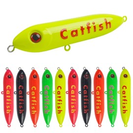 Catfish Rattling Line Float Lure for Catfishing, 10cm/14cm Catfish Spook Rattle/Floats Demon Dragon Style Peg Floats for Santee Rig Fishing