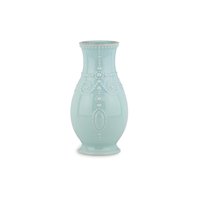 Lenox French Perle Ice Blue 8" Fluted Vase - 869509