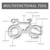1 Multifunctional Bicycle Shape Repair Tool With 1 Small Silver