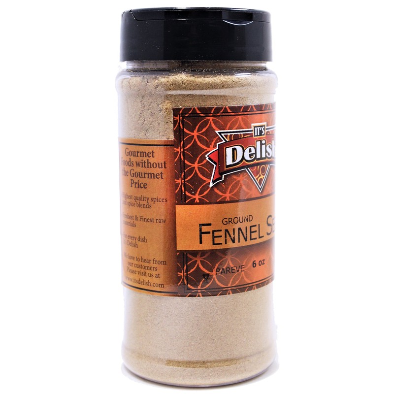 Its Delish Ground Fennel Seeds All Natural, 6 Ounce