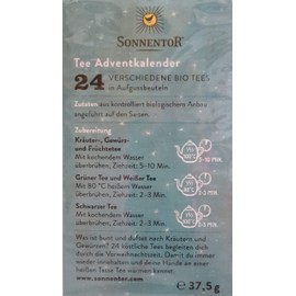 Sonnentor Tea Advent Calendar Edition 2019 with 24 Infusion Bags Organic Pack of 2 (2 x 37.5 g)
