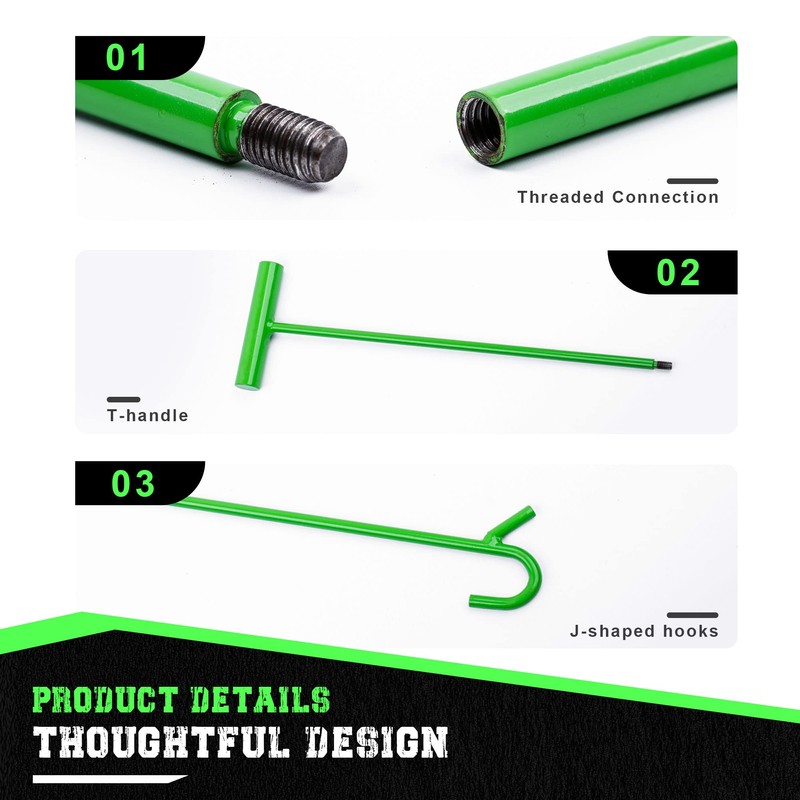 AUTOSwpozo 5th Wheel Pin Puller, 32" Solid Steel Chrome Plated