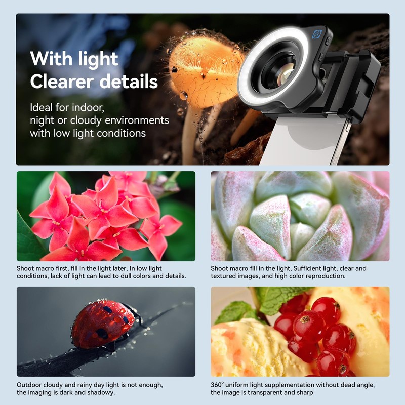 APEXEL 10-20X Macro Lens for iPhone & Android Phones |