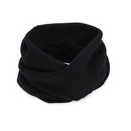 ANMIDA 100% Cotton Neck Warmer, Knit Scarf, Cotton, Fashionable, Autumn, Winter, Unisex, Fashionable, Black, Free size