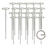 Palmhomee Garden Staples Anti-Rust Galvanized Garden Stakes Circle Top Landscape
