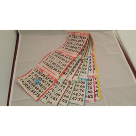 SmallToys Bingo Paper Game Cards - 6 cards - 7 sheets - 125 books - 8 Inch by 12 Inch Size Disposable Sheet - Made in USA