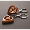 KASSIS Olive Wood Key Ring Heart Gift for Multiple Occasions,