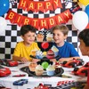 3-Tier Racing Car Theme Cardboard Cupcake Stand, Reusable Round Cupcake