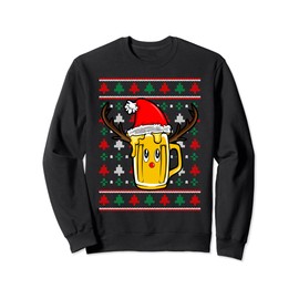 Reindeer Funny Reindeer Beer Christmas Xmas Sweatshirt