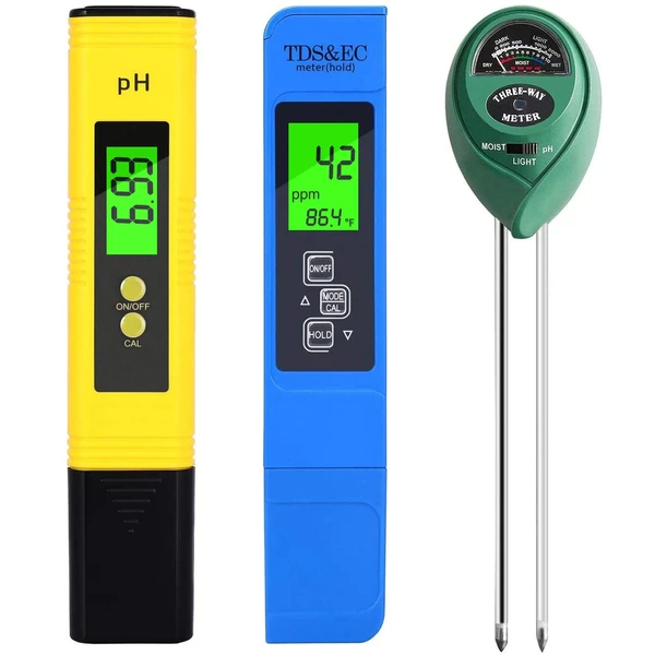 PH Meter, TDS PPM Meter, Soil PH Tester, PH/EC Digital