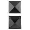 QWORK Aluminum Post Cap Covers, 12 Pack Black Pyramid Deck