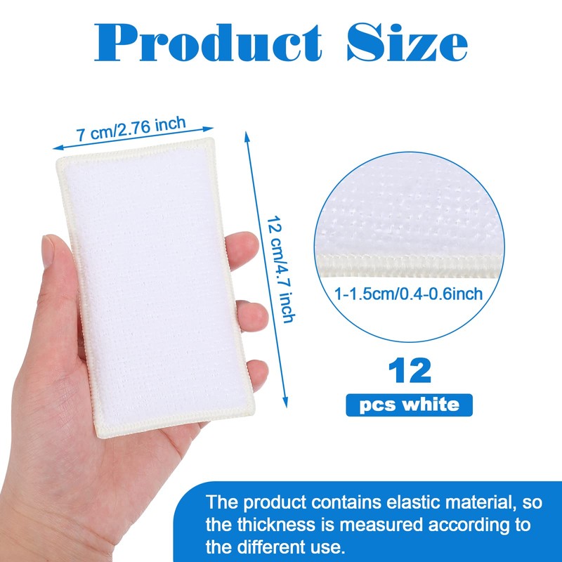 Gandeer 12 Pcs Interior Scrubbing Sponge for Leather Plastic Car