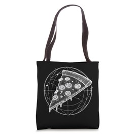 Pizza Slice 3D Wireframe - Vintage Foodie Pizza Lover Tote Bag