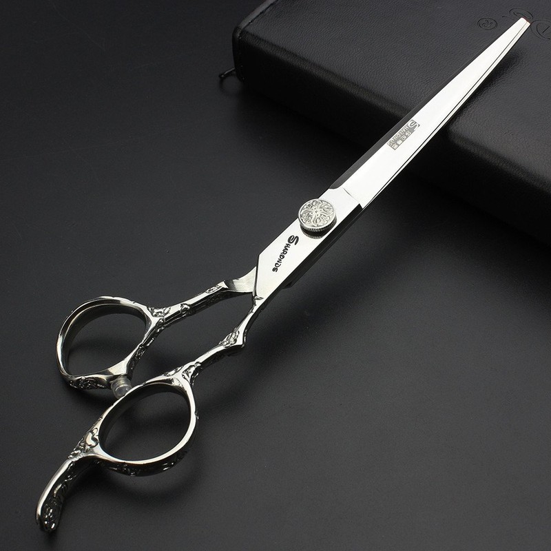 7 Inch Professional Hairdressing Scissors Barber Rose Pattern Hairdressing Scissors