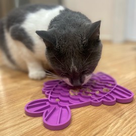 SPOT Soother Lick Mat-Licking Mat for Cats, Kittens, Medium and Large Dogs and Puppies, Food Grade Rubber, Anxiety Reliever, Dog Peanut Butter Lick Pad, Slow Feeder, 9.75inch, Fish