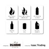 Isaac Trading 6 Piece Set Square Flammable Non-Flammable Plastic Bottle