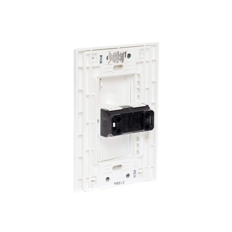 iGOTO PB512 Placa con 1 apagador de escalera, Color blanco