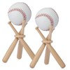 HugeDE 3 Pcs 150mm Mini Baseball Bats Unfinished Small Wooden