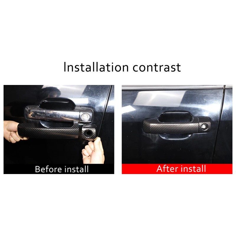 autotrim000 For 2007-21 Toyota Tundra Carbon Fiber Door Handle COVERS+Mirrors