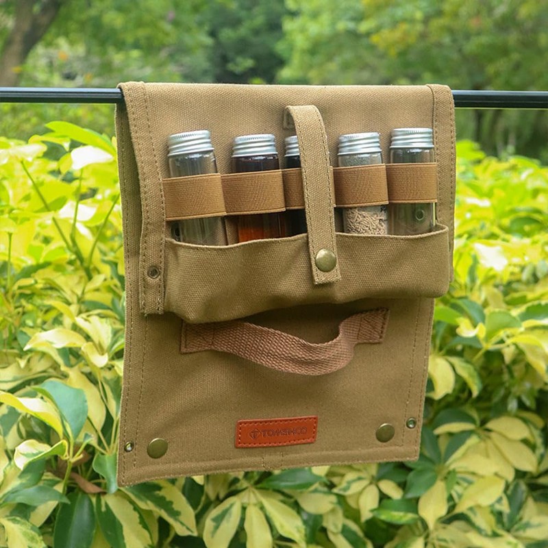 HUIOP Spice Bag, Portable Spice Bag with 10 Spice Jars