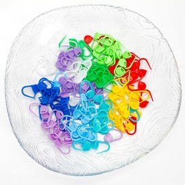 120 Pcs Colorful Knitting Markers Plastic Stitch Markers for Crocheting Safety Pins Clips Locking for Weaving Sewing DIY Craft Sweaters Scarves (Multicolor)