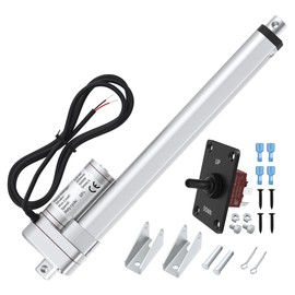 12V Linear Actuator, 12 Inch Stroke Heavy Duty Electric Actuator 3000N/660lbs with Manual Switch Controller IP54 Waterproof Electric Actuator for Home, Outdoor, RV Automation