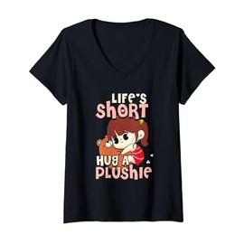 Womens Anime Manga Kawaii Japan Cosplay - Japanese Otaku Plushies V-Neck T-Shirt