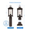VIANIS Outdoor Post Lights Hardwired 120V, Oil Rubbed Bronze Dusk