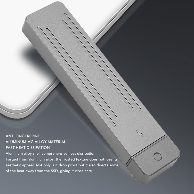 M.2 NVME HDD Enclosure USB 3.1 Gen2 Magnetic Interface 10Gbps