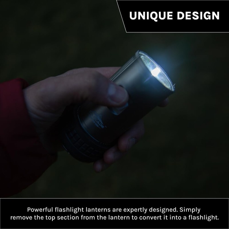 Cascade Mountain Tech 500-Lumen IPX4 Water-Resistant LED Flashlight Lantern with