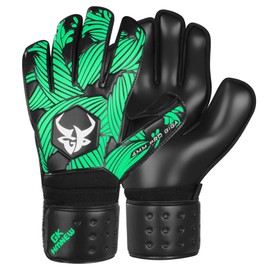 Soccer Goalkeeper Gloves Extreme Strong Control and Grip with Finger Protection High Performance Pro-Level Goalie Glove Anti-Slip Latex Palm Breathable comfortable for Kids Youth Adult (Green, 6)