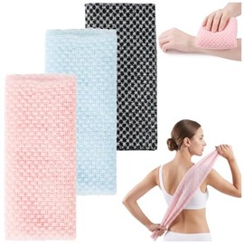NEARPOW 3 Piezas Toalla Japonesa Exfoliante Zacate para Cuerpo Esponja Red