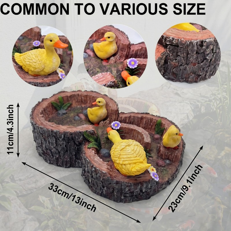 13inch Duck family Gutter Downspout Decorative Outdoor Garden Decor