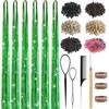 Green Hair Tinsel Kit for Girls 1800 Strands Fairy Tinsel