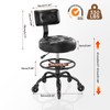 FREEKYROCK Office Drafting Chair with Footrest, Tall Height Adjustable Stool