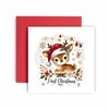 Huxters 1st Christmas in 2024 Card Cute Reindeer First Christmas
