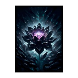 Katomula 100 PCS MTG Card Sleeves with 100 PCS Perfect Fit Sleeves, Art Matte Card Sleeves with Inner Sleeves - Fit Standard Size Cards - Black Lotu