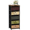 VASICAR Storage Unit with 5 Drawers, Fabric Nightstand, Clothes Organizer,