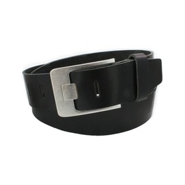 Vascavi Buffalo Leather Belt, Full Leather Belt, Buffalo Leather, Denim Belt, Approx. 4.5 cm Wide, Trouser Belt, Made in Germany, black