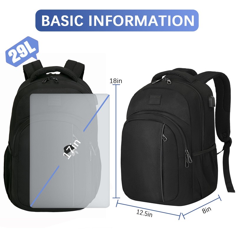 LARIPOP Travel Laptop Backpack,15.6 Inch Business Laptop backpack for Men