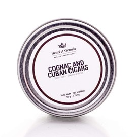 Cognac and Cuban Cigars Beard Balm | Hand made in Canada by Henri et Victoria | Moisturizing, Non Greasy, Simple and Effective Ingredients | 50g (1.76 oz)