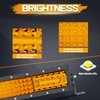 20 Inch Amber LED Light Bar, Niking Auto 150W Quad