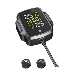 OBEST tpms Motorcycle Air Pressure Sensor, Real-time Tire Pressure Temperature Monitor, Includes Port, QC3.0 Rapid Charging, Voltage Measurement Function, Motorcycle Tpms, Motorcycle Pressure Sensor