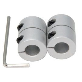 Zeberoxyz 2PCS Shaft Coupling 10mm to 10mm Aluminum Alloy Joint 25mm Length 20mm Diameter Stepper Motor Connector Rigid Coupler for 3D Printer CNC Machine DIY Model (10x10mm, D20 L25)
